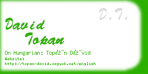 david topan business card